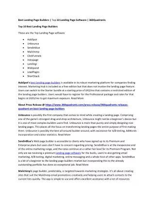 best landing page builders top 10 landing page