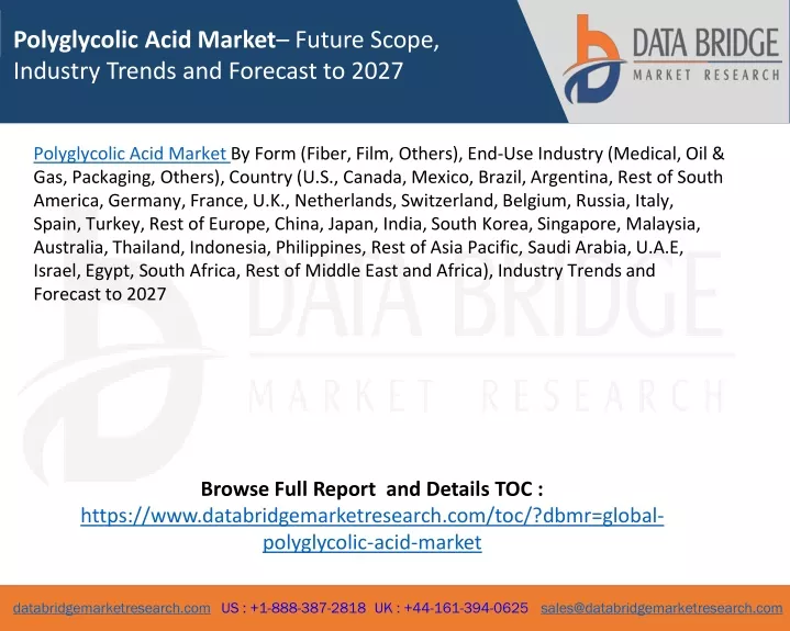 polyglycolic acid market future scope industry