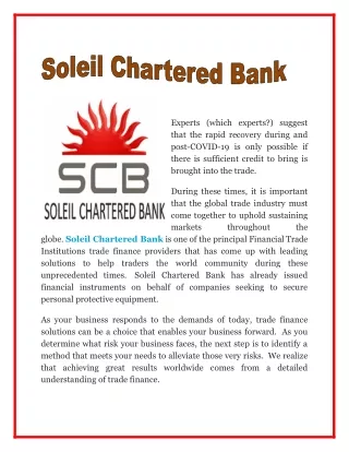 Soleil Chartered Bank