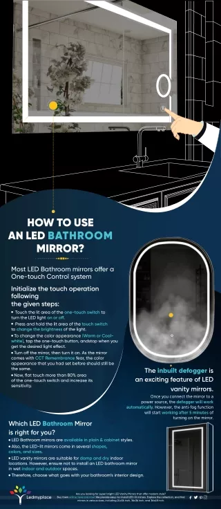 how to use an led bathroom mirror
