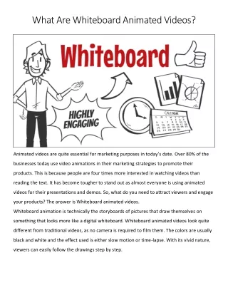 what are whiteboard animated videos