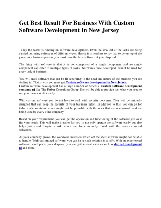 get best result for business with custom software