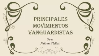Principales movimientos vanguardistas