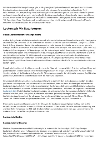 Gedanken über  Dicker Lockenstab Durchmesser  -- 2020