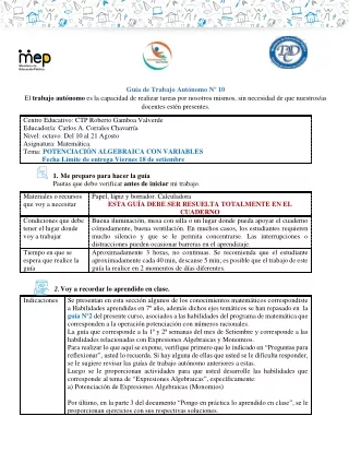 gu a de trabajo aut nomo n 10