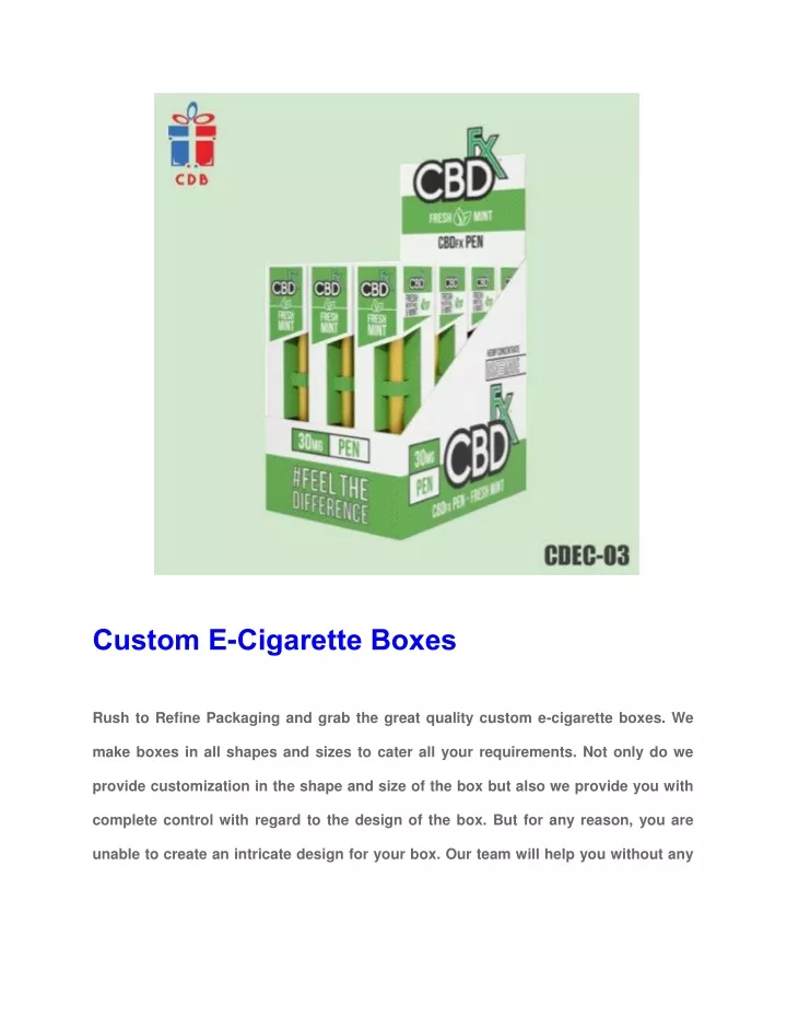 custom e cigarette boxes rush to refine packaging