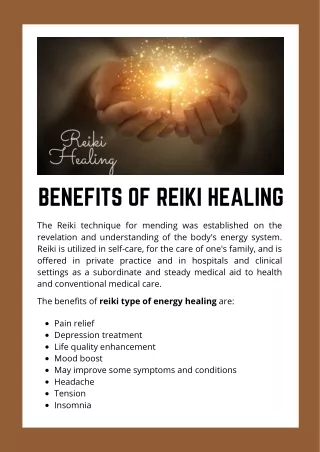 Benefits of Reiki Healing