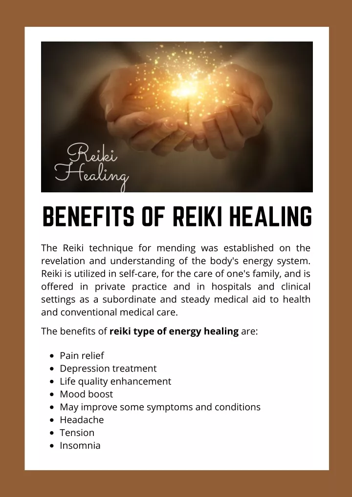 benefits of reiki healing