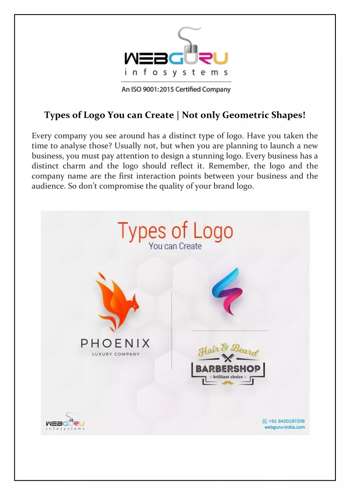 types of logo you can create not only geometric