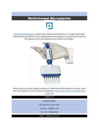 multichannel micropipette