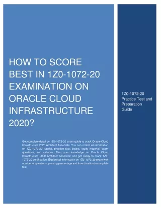 how to score best in 1z0 1072 20 examination