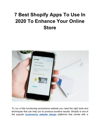 7 best shopify apps to use in 2020 to enhance