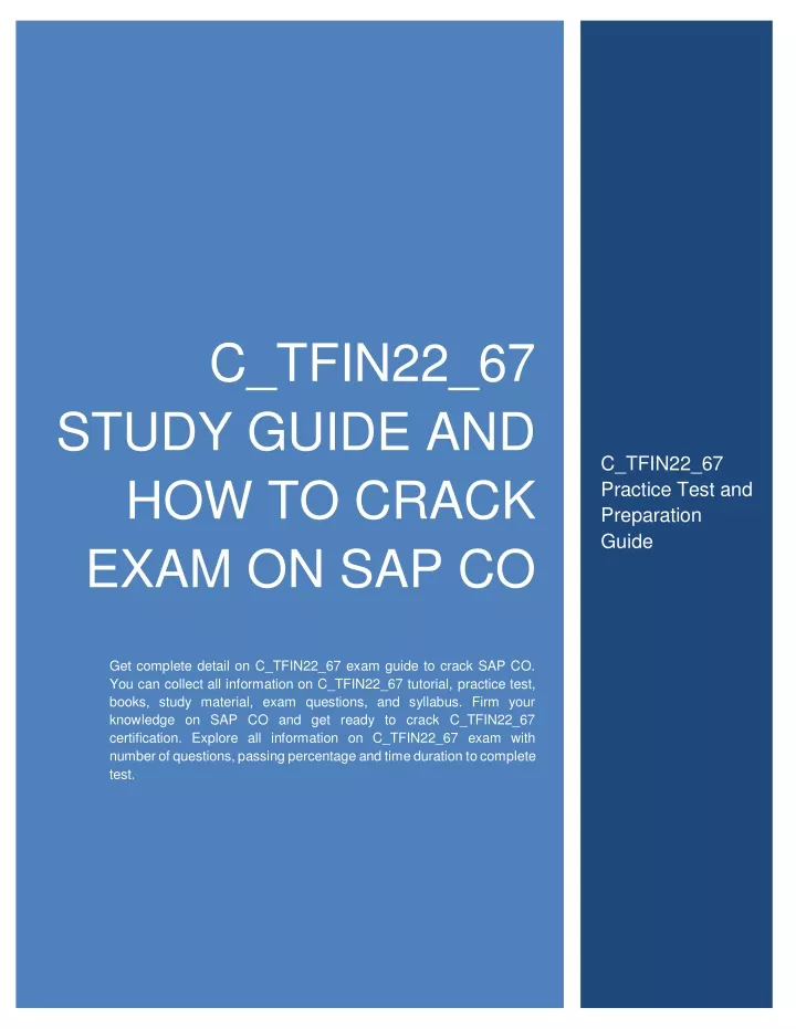 c tfin22 67 study guide and how to crack exam