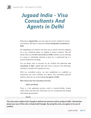 Professional Team of Visa Consultants in Delhi India - Jugaad India