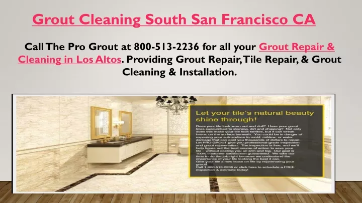 grout cleaning south san francisco ca