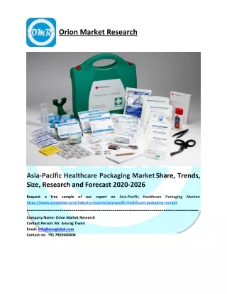 Asia-Pacific Healthcare Packaging Market Trends, Size, Competitive Analysis and Forecast - 2020-2026