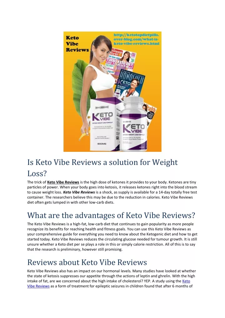 is keto vibe reviews a solution for weight loss