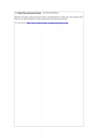 get best php job board script job board software
