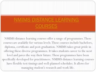 nmims distance learning courses