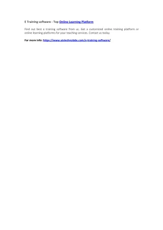 e training software top online learning platform