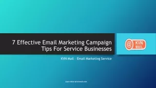 7 Effective Email Marketing Campaign Tips For Service Businesses