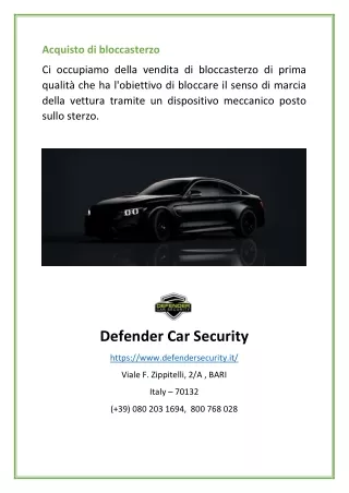 acquisto di bloccasterzo