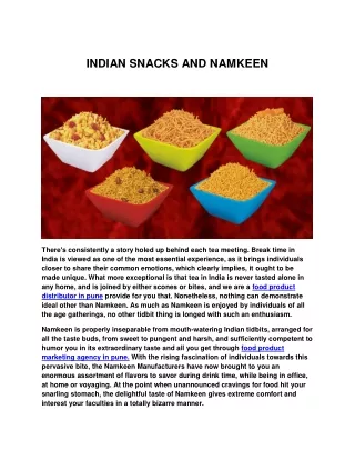 INDIAN SNACKS AND NAMKEEN