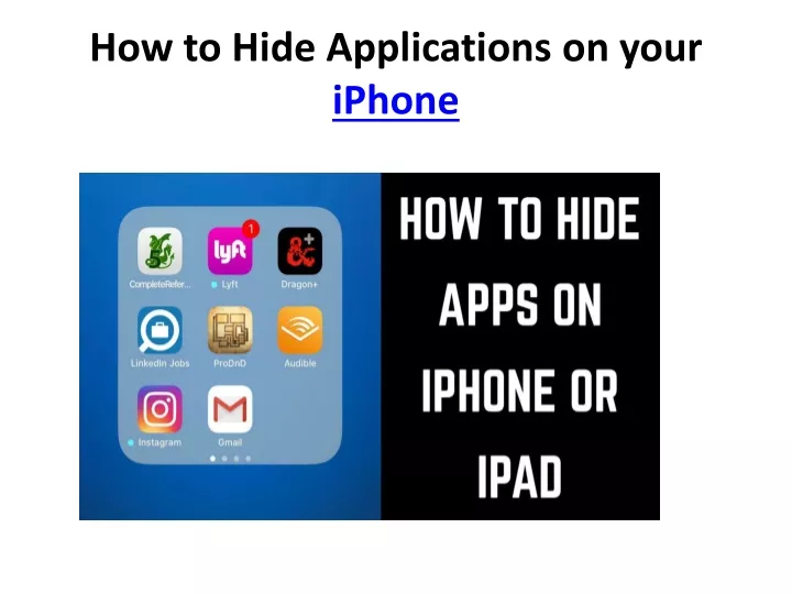 how to hide applications on your iphone