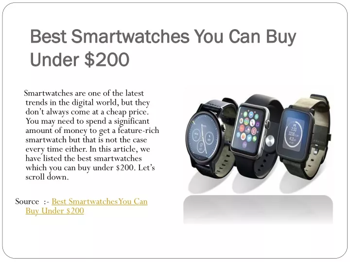 best smartwatches you can buy under 200