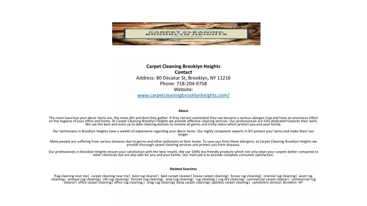 carpet cleaning brooklyn heights contact address
