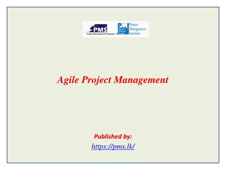 agile project management published by https pms lk