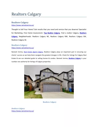 Realtors Calgary