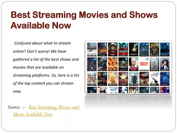 best streaming movies and shows available now
