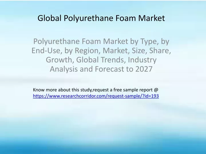 global polyurethane foam market