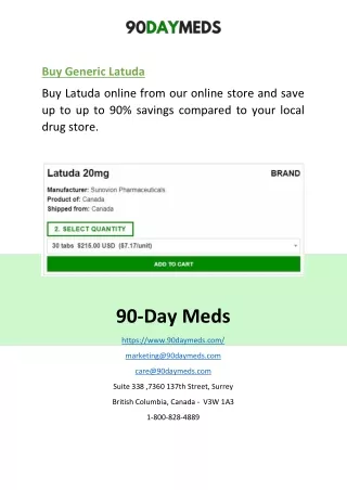 buy generic latuda