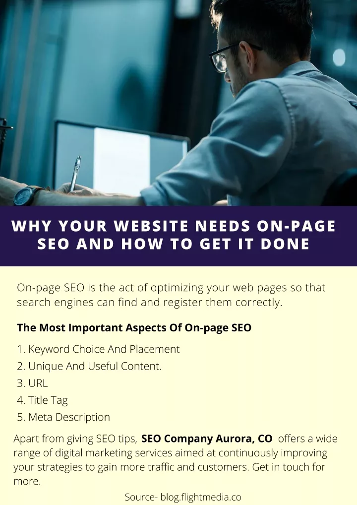 why your website needs on page