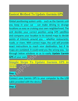 call  1-800-368-9412 how to update my garmin gps