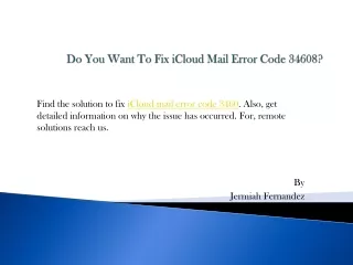 do you want to fix icloud mail error code 34608