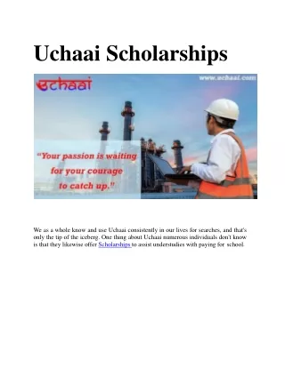 Uchaai Scholarship