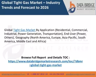 global tight gas market industry trends