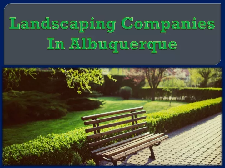 landscaping companies in albuquerque