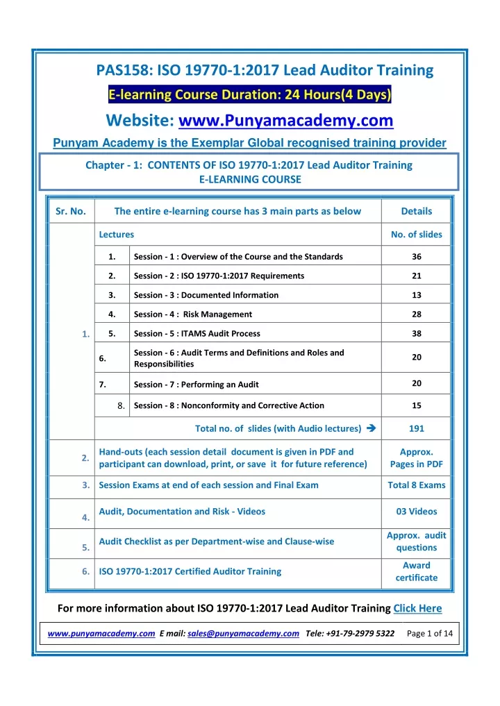 pas158 iso 19770 1 2017 lead auditor training