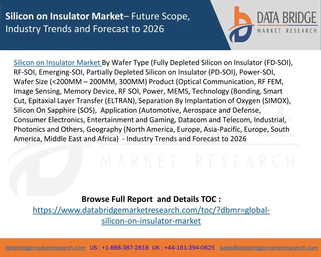 PPT - Silicon on Insulator Market– Future Scope, Industry Trends and ...