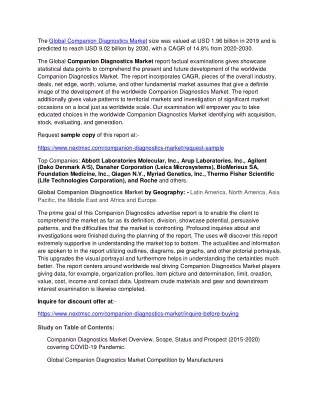 the global companion diagnostics market size