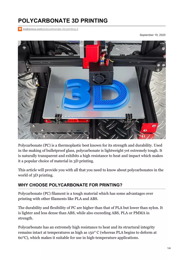 polycarbonate 3d printing