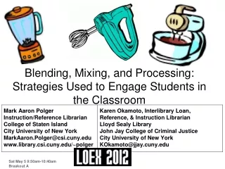 LOEX 2012- Student Engagement Techniques