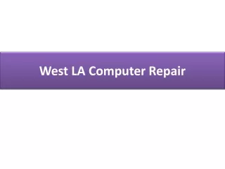 west la computer repair