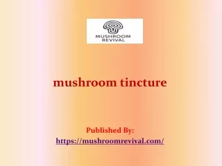 mushroom tincture