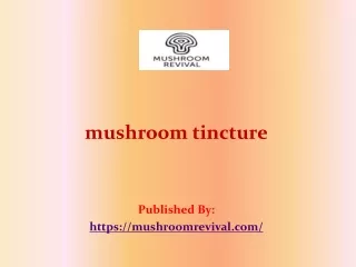 mushroom tincture published by https mushroomrevival com