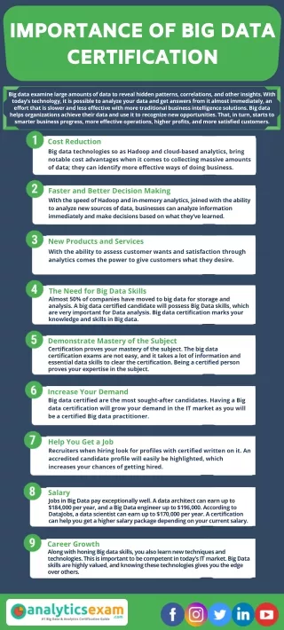 importance of big data certification
